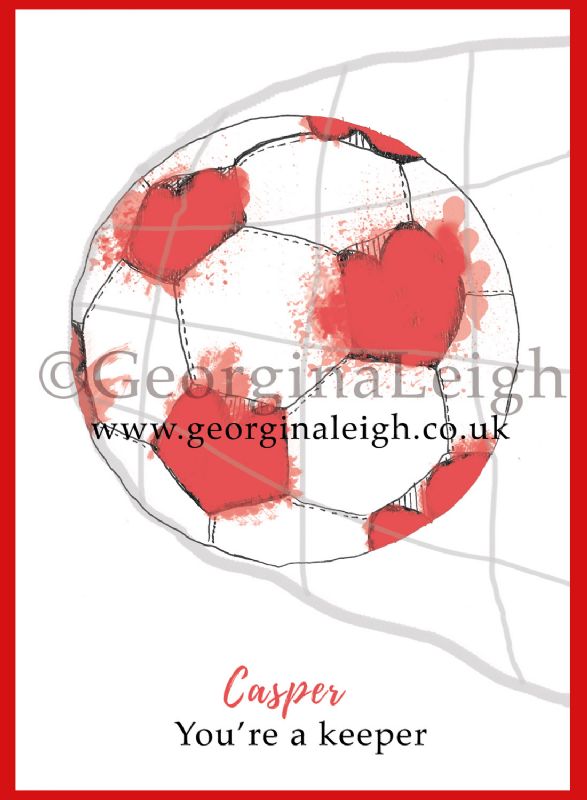 Football Valentines Card Custom Name